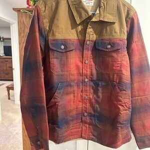 Wrangler Men's Red and Blue Plaid Jacket
